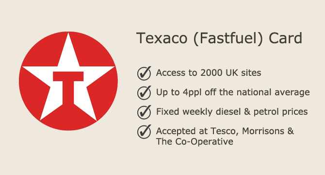 Texaco Fastfuel Fuel Card